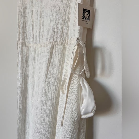 NWT - Anne Klein White Sleeveless Mid-Calf Tie Waist Dress - Picture 2 of 16